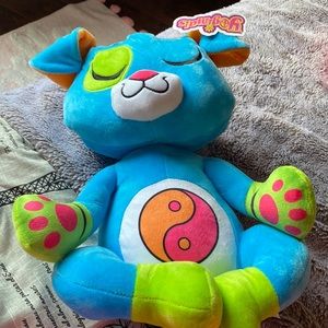 Cute Dog Stuffed Animal, Blue/Green, 9 In Tall, 6 In Wide.